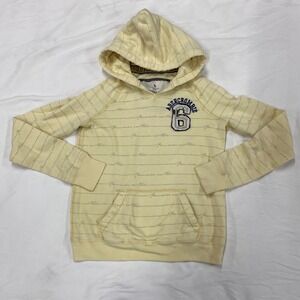 Abercrombie & Fitch Yellow Script Stripe Hoodie Adirondack Heritage Large